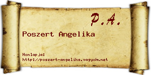 Poszert Angelika névjegykártya